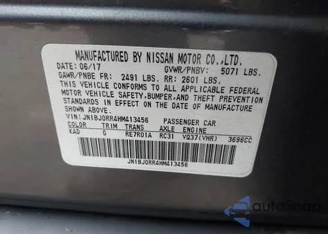 2017 Infiniti Qx50 z USA, uszkodzony, nr VIN JN1BJ0RR4HM413456